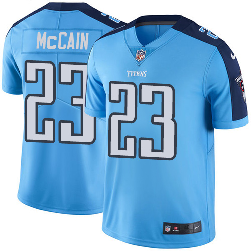 Men's Elite Brice McCain Nike Jersey Light Blue - #23 Rush NFL Tennessee Titans